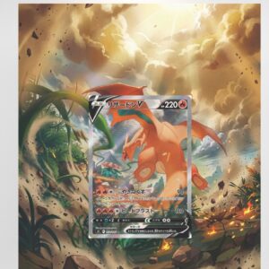 arte expandida tcg Charizard V (154/172) moldura acrilica exposicao carta Pokemon