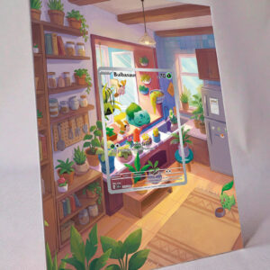 arte expandida tcg Bulbasaur (143/142) moldura acrilica exposicao carta Pokemon