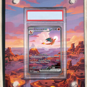 Arte expandida TCG Charizard (199/165)com moldura acrílica premium para exposição graduada