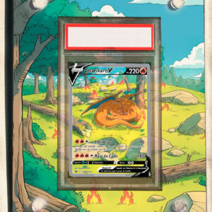 arte expandida tcg Charizard-V (SWSH260/71) moldura acrilica exposicao carta Pokemon Graduada
