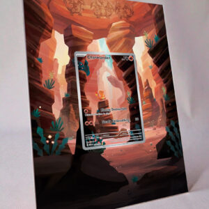 arte expandida tcg Charmander (168/165) moldura acrilica exposicao carta Pokemon