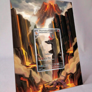 arte expandida tcg Charmeleon (169/165) moldura acrilica exposicao carta Pokemon