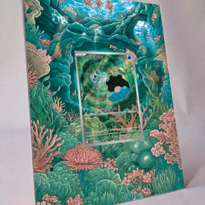 arte expandida tcg Clamperl (195/182) moldura acrilica exposicao carta Pokemon
