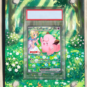 arte expandida tcg Clefairy ex da Lílian (184/159) moldura acrilica exposicao carta Pokemon graduada