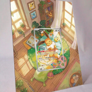 arte expandida tcg Eevee (173/∞) moldura acrilica exposicao carta Pokemon raw