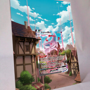 arte expandida tcg Espeon-VMAX (270/264) moldura acrilica exposicao carta Pokemon