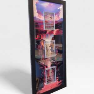arte expandida evolucao charmander quadro pokemon moldura madeira exposicao cartas tcg