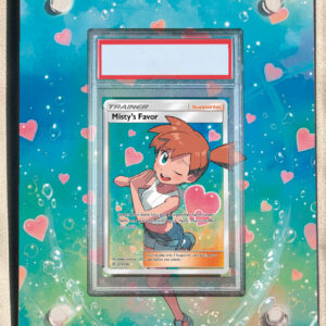 arte expandida tcg Favor da Misty (235/236) moldura acrilica exposicao carta Pokemon graduada