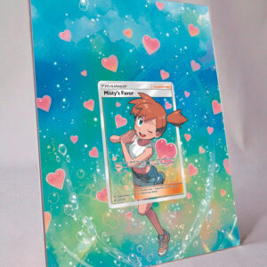 arte expandida tcg Favor da Misty (235/236) moldura acrilica exposicao carta Pokemon
