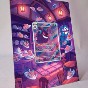 arte expandida tcg Gengar (0307/07) moldura acrilica exposicao carta Pokemon