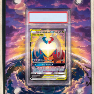 arte expandida tcg Latias e Latios-GX (170/181) moldura acrilica exposicao carta Pokemon graduada