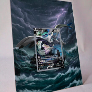 arte expandida tcg Lugia-V (186/195) moldura acrilica exposicao carta Pokemon