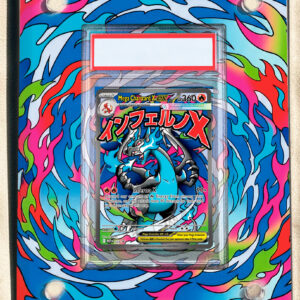 Arte expandida TCG Mega Charizard X ex (023/∞)com moldura acrílica premium para exposição Graduada