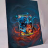 arte expandida tcg Charizard ex (199/165) moldura acrilica exposicao carta Pokemon Raw