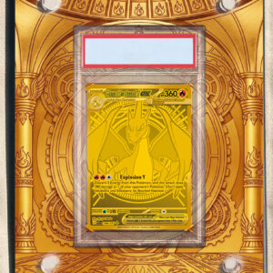 arte expandida tcg Mega Charizard Y ex (294/217) moldura acrilica exposicao carta Pokemon graduada