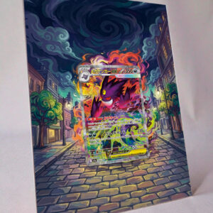arte expandida tcg Mega Gengar ex (284/217) moldura acrilica exposicao carta Pokemon