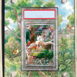 arte expandida tcg Meowth (106/094) moldura acrilica exposicao carta Pokemon graduada