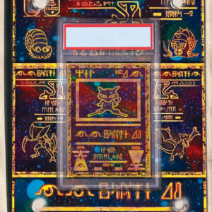 arte expandida tcg Mew Ancestral (∞) moldura acrilica exposicao carta Pokemon graduada