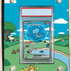 arte expandida tcg Mew ex (232/091) moldura acrilica exposicao carta Pokemon graduada