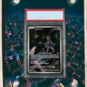 arte expandida tcg mewtwo (052/∞) moldura acrilica exposicao carta pokemon 151 graduada