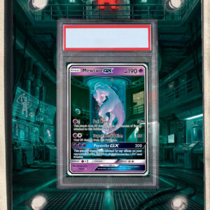 arte expandida tcg Mewtwo-GX (078/73) moldura acrilica exposicao carta Pokemon graduada