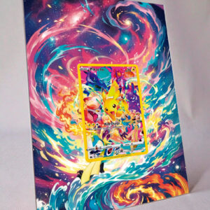 Arte expandida TCG Pikachu (160/159)com moldura acrílica premium para exposição raw