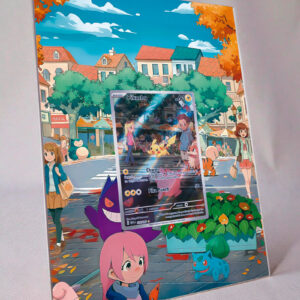 Arte expandida TCG Pikachu (173/165)com moldura acrílica premium para exposição raw
