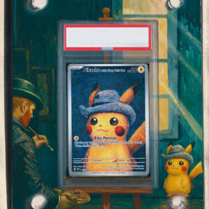 arte expandida tcg Pikachu with Grey Felt Hat (085/∞) moldura acrilica exposicao carta Pokemon graduada