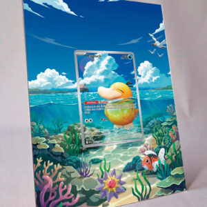 arte expandida tcg Psyduck (226/217) moldura acrilica exposicao carta Pokemon