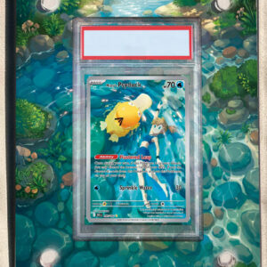 arte expandida tcg Psyduck da Misty (193/182) moldura acrilica exposicao carta Pokemon graduada