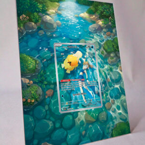 arte expandida tcg Psyduck da Misty (193/182) moldura acrilica exposicao carta Pokemon