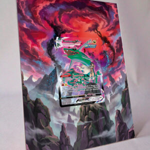 arte expandida tcg Rayquaza VMAX (20/195) moldura acrilica exposicao carta Pokemon