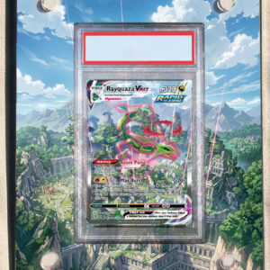 arte expandida tcg Rayquaza VMAX (218/203) moldura acrilica exposicao carta Pokemon graduada