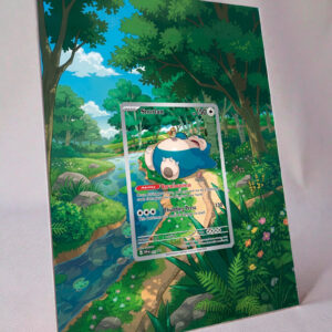 arte expandida tcg Snorlax (051/∞) moldura acrilica exposicao carta Pokemon