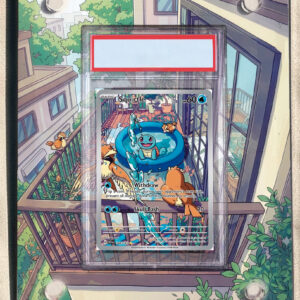 arte expandida tcg Squirtle (148/142) moldura acrilica exposicao carta Pokemon graduada