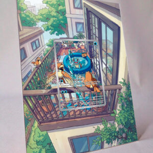 arte expandida tcg Squirtle (148/142) moldura acrilica exposicao carta Pokemon