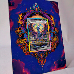 arte expandida tcg Umbreon ex (161/131) moldura acrilica exposicao carta Pokemon Raw