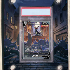 arte expandida tcg Umbreon-V (189/203) moldura acrilica exposicao carta Pokemon graduada