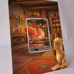 arte expandida tcg Vulpix (067/063) moldura acrilica exposicao carta Pokemon