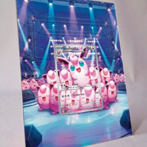 arte expandida tcg Wigglytuff (105/094) moldura acrilica exposicao carta Pokemon