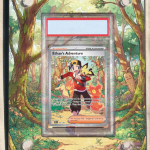 arte expandida tcg Aventura do Ethan (236/182) moldura acrilica exposicao carta Pokemon graduada