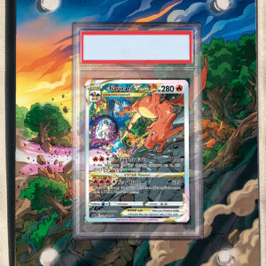 arte expandida tcg Charizard V-ASTRO (SWSH291) moldura acrilica exposicao carta Pokemon graduada