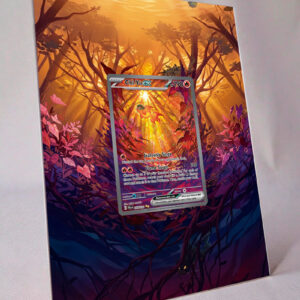 arte expandida tcg Chi-Yu ex (259/193) moldura acrilica exposicao carta Pokemon