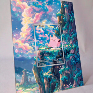arte expandida tcg Clefairy (094/088) moldura acrilica exposicao carta Pokemon