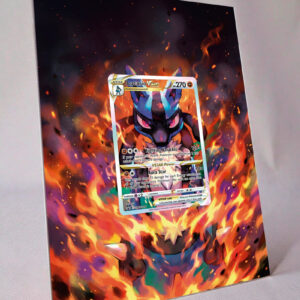 arte expandida tcg Lucario VSTAR (SWSH291) moldura acrilica exposicao carta Pokemon