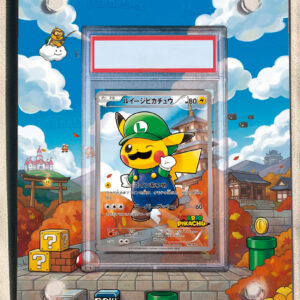 arte expandida tcg Luigi Pikachu moldura acrilica exposicao carta Pokemon graduada