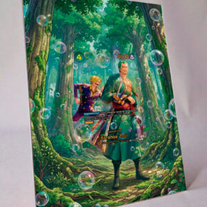 arte expandida tcg Roronoa Zoro PRB02-006 (SP) moldura acrilica exposicao carta OnePiece