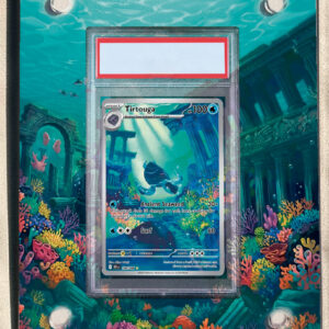 arte expandida tcg Tirtouga (106/086) moldura acrilica exposicao carta Pokemon graduada