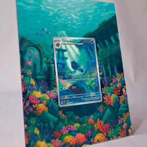 arte expandida tcg Tirtouga (106/086) moldura acrilica exposicao carta Pokemon