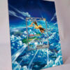arte expandida tcg Zapdos ex (202/165) moldura acrilica exposicao carta Pokemon